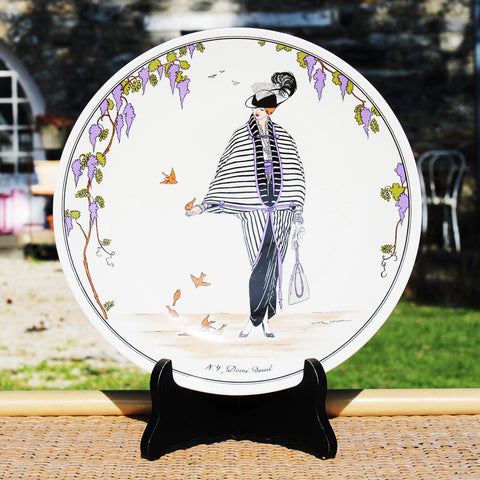 Assiette plate 26 cm Villeroy & Boch design 1900 n° 4 Demi Deuil