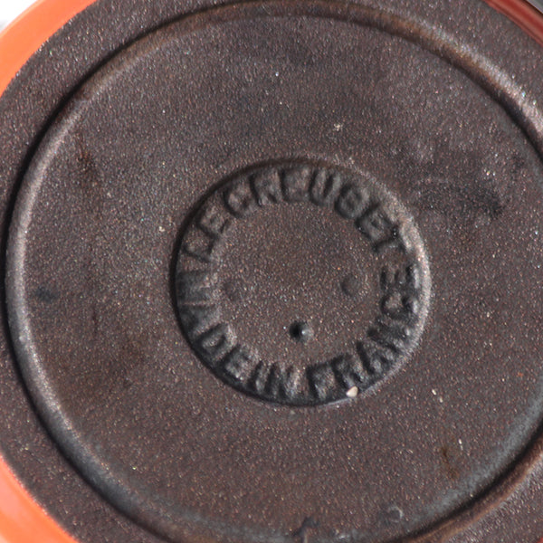 Appareil à fondue vintage Le Creuset en fonte émaillée marron