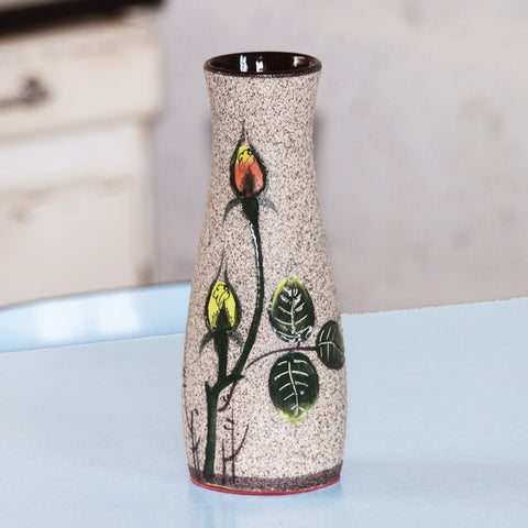 Petit vase vintage en céramique finition sablée des années 1950/1960