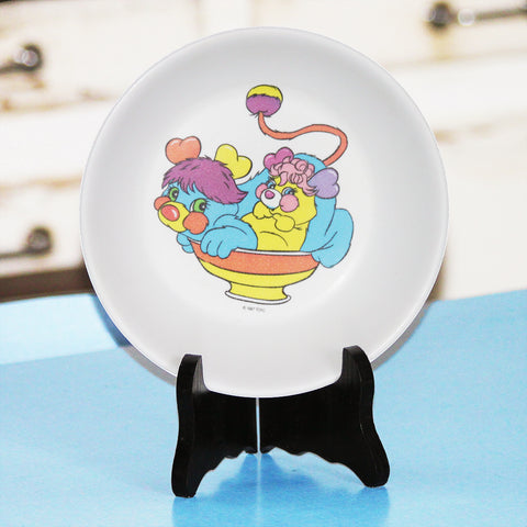 Assiette à bouillie vintage Popples en mélamine Plastorex ( 1987 )