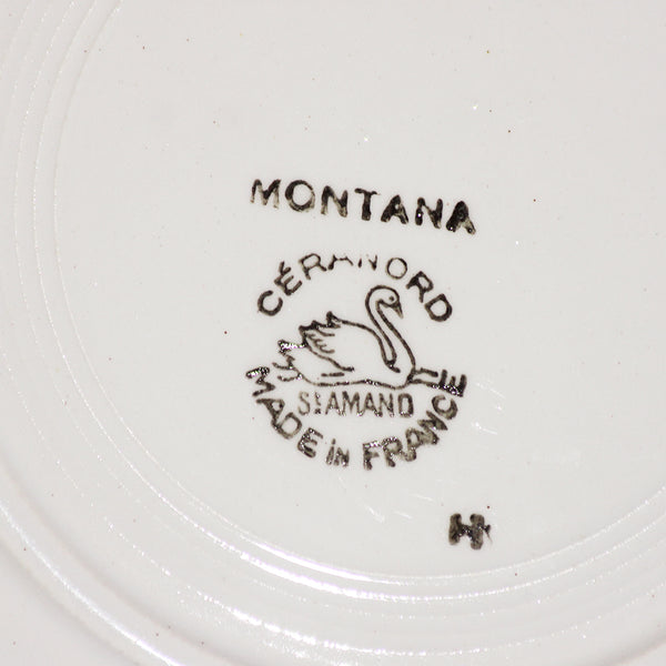 Ensemble de 5 assiettes creuses anciennes Céranord St Amand modèle Montana