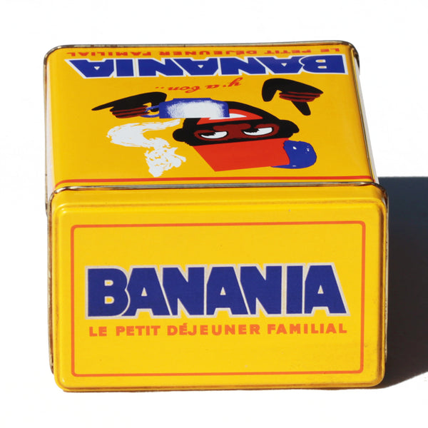 Boîte publicitaire Banania vide en tôle lithographiée ( collector 1992 )