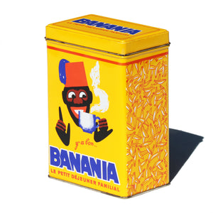 Boîte publicitaire Banania vide en tôle lithographiée ( collector 1992 )