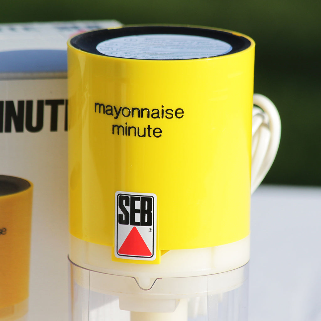 Vintage robot SEB Mayonnaise minute jaune en boite