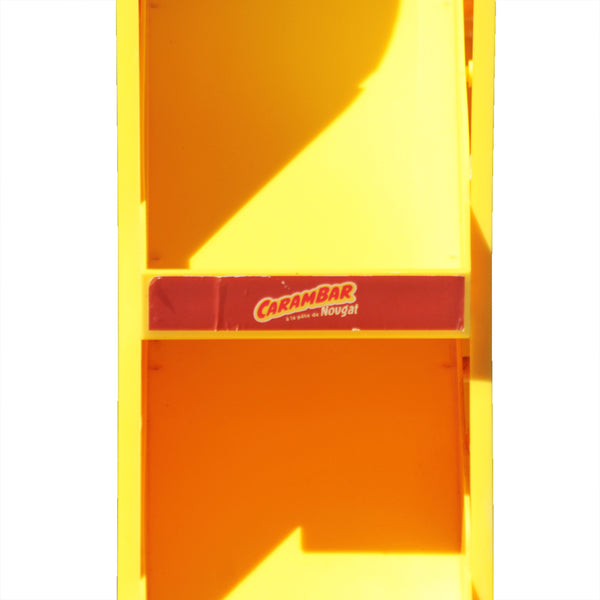 Présentoir publicitaire simple 71 cm vintage de boulangerie / épicerie Carambar