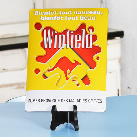 Plaque publicitaire moderne en tôle pour les cigarettes Winfield