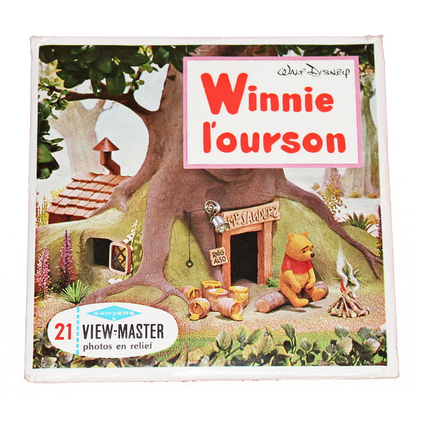 Pochette de disques photos en relief View Master Sawyer's Winnie l'ourson Walt Disney