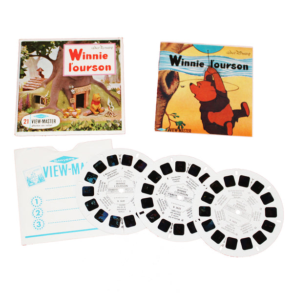 Pochette de disques photos en relief View Master Sawyer's Winnie l'ourson Walt Disney