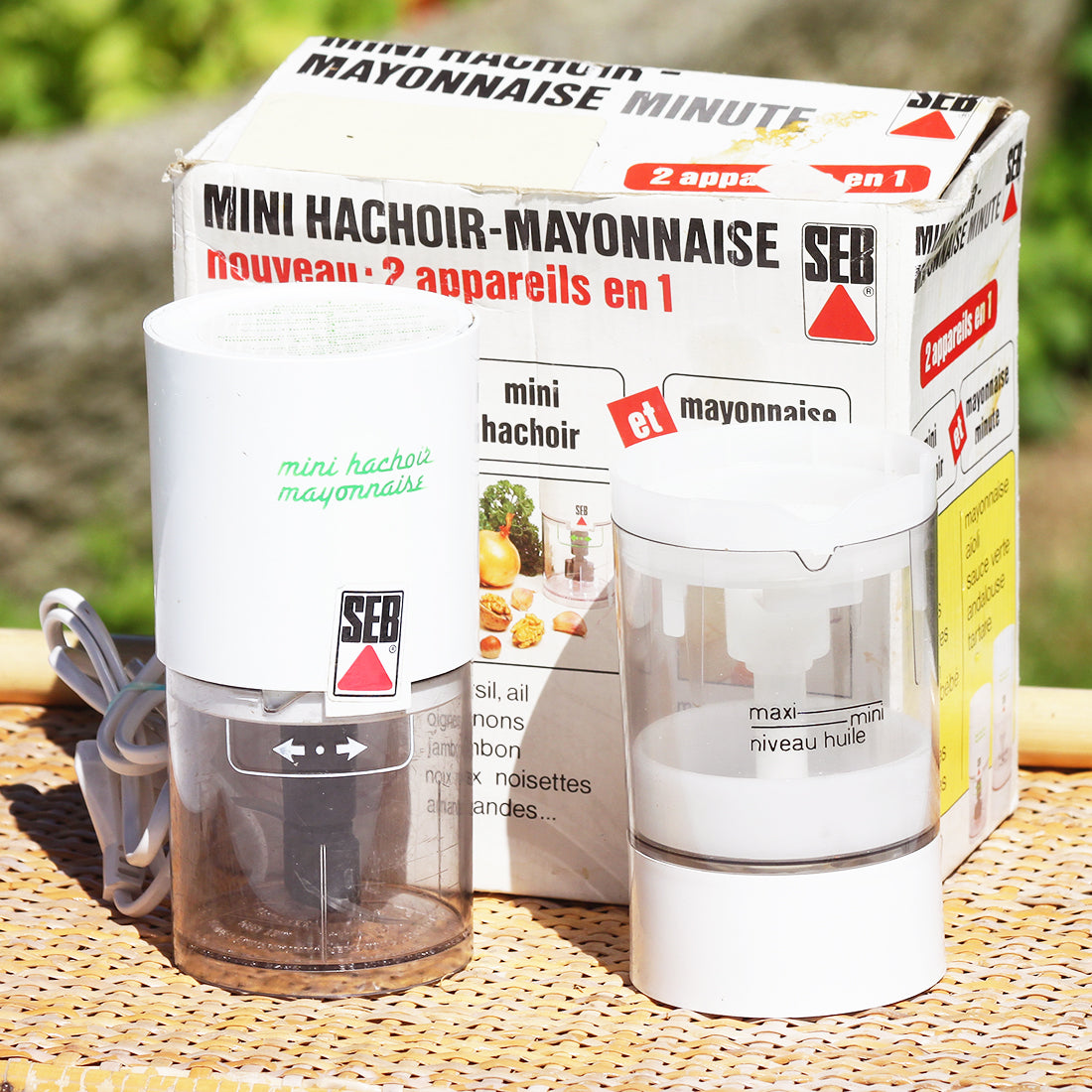 Petit Robot vintage Seb mini hachoir-mayonnaise en boîte