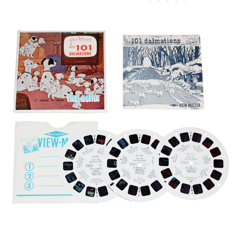 Pochette de disques photos en relief View Master Sawyer's Les 101 Dalmatiens Walt Disney