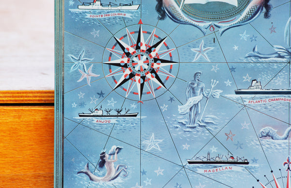 Calendrier perpétuel publicitaire COMPAGNIE GÉNÉRALE TRANSATLANTIQUE de 1971