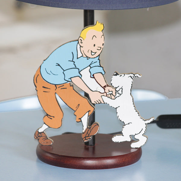 Lampe de chevet Trousselier vintage Tintin et Milou