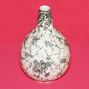 Ancien petit vase boule en céramique de Villeroy & Boch Alt Mettlacher Kupferstiche