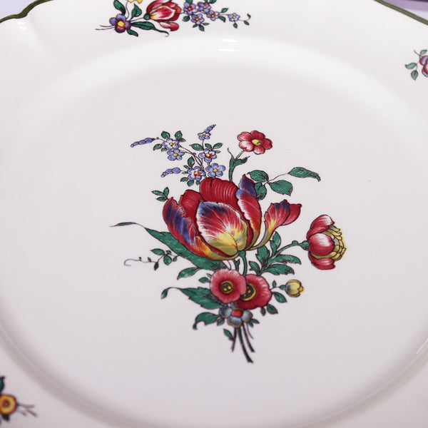 Ensemble de 4 assiettes à dessert ancienne Villeroy & Boch Mettlach modèle 1562