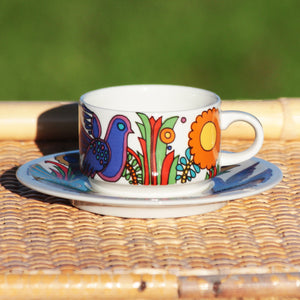 Tasse à café et soucoupe vintage Villeroy & Boch modèle Acapulco