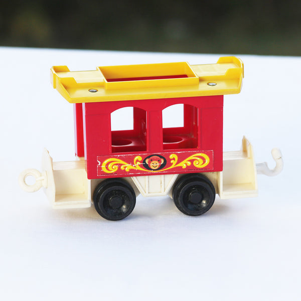 Jouet wagon rouge Fisher Price Circus Train 991 vintage ( 1979-1986 )