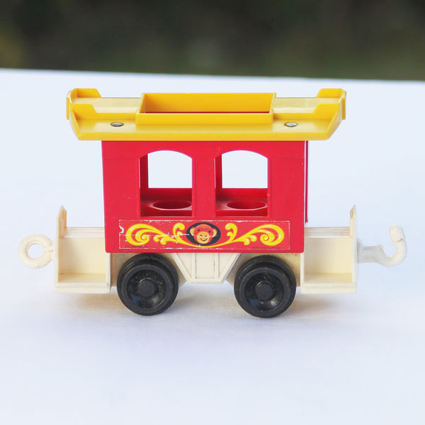 Jouet wagon rouge Fisher Price Circus Train 991 vintage ( 1979-1986 )