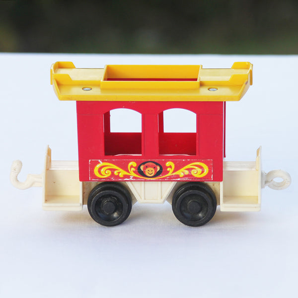 Jouet wagon rouge Fisher Price Circus Train 991 vintage ( 1979-1986 )