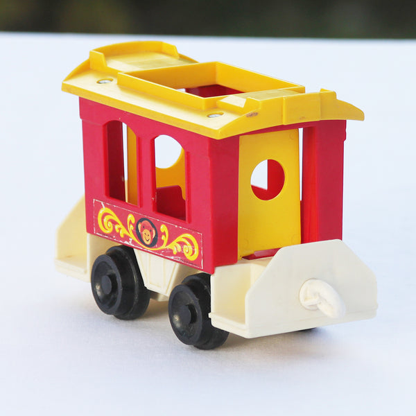 Jouet wagon rouge Fisher Price Circus Train 991 vintage ( 1979-1986 )