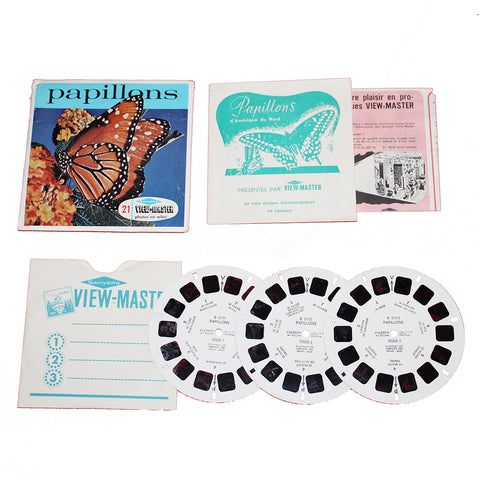 Pochette de disques photos en relief View Master Sawyer's Papillons