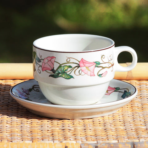 Tasse à chocolat + soucoupe en vitro porcelaine de Villeroy & Boch modèle Palermo