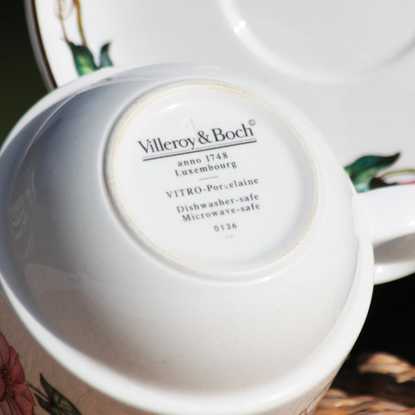 Tasse à chocolat + soucoupe en vitro porcelaine de Villeroy & Boch modèle Palermo