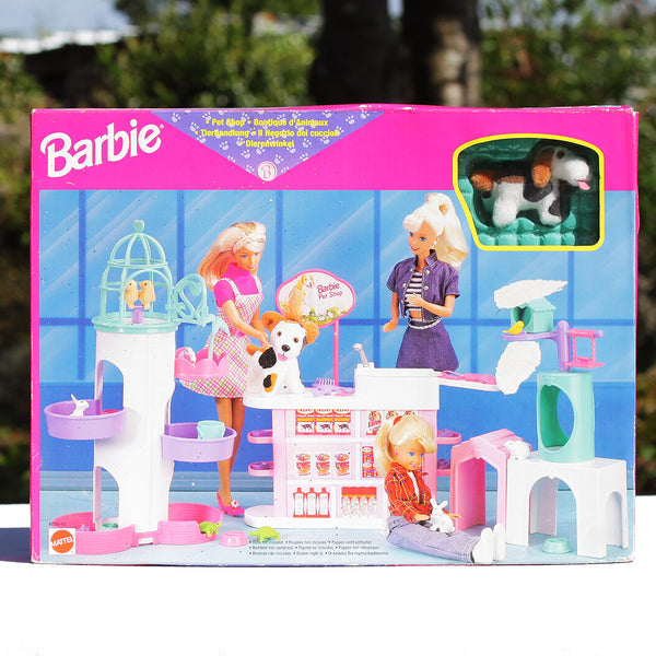Jouet vintage boîte Barbie scellée boutique d'animaux Pet Shop #67550-92 ( 1997 )