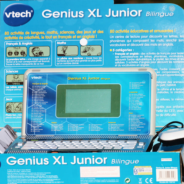 Vtech - Ordinateur éducatif électronique Genius XL Junior bilingue en boîteVtech - Ordinateur éducatif électronique Genius XL Junior bilingue en boîte