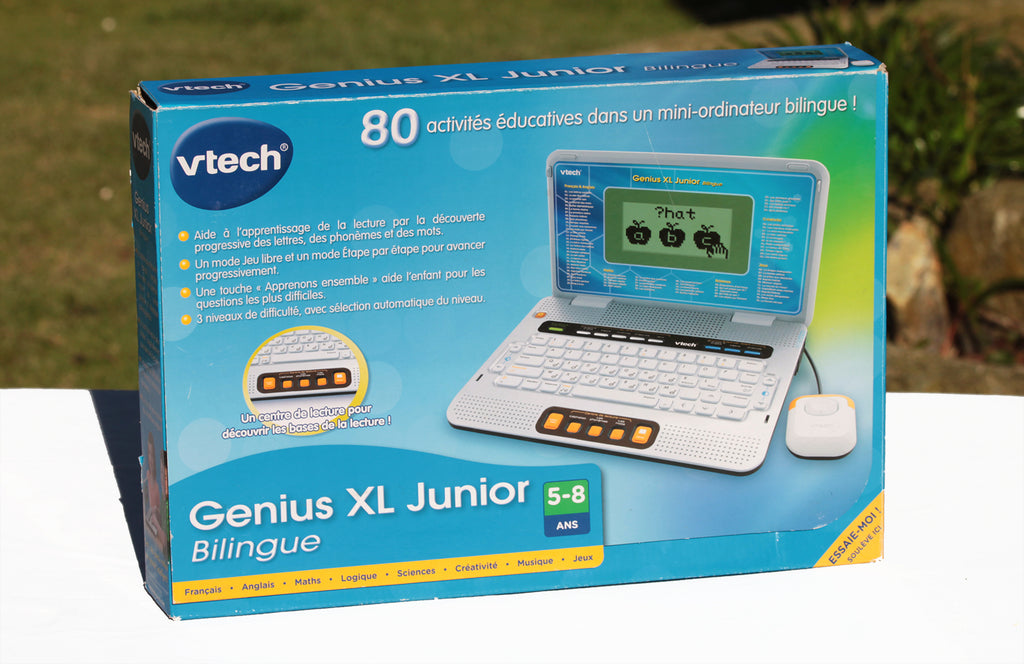 Vtech - Ordinateur éducatif électronique Genius XL Junior bilingue en – La  Roue du Passé