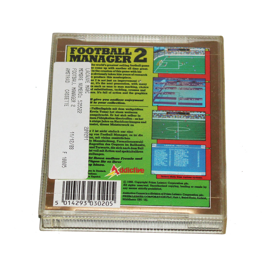 Jeu Army Moves Sur Cassette Amstrad CPC - Version Complète - Très Bon état - 1987