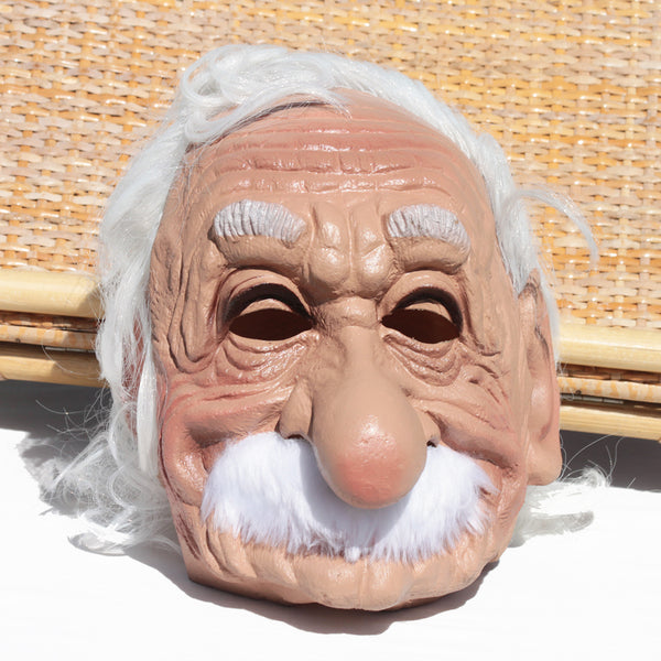 Masque de carnaval souple vintage César Albert Einstein en latex ( 1981 )