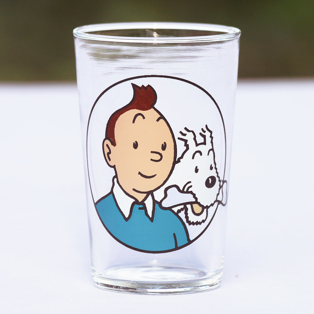 Verre à moutarde vintage Tintin et Milou ( années 1960 )