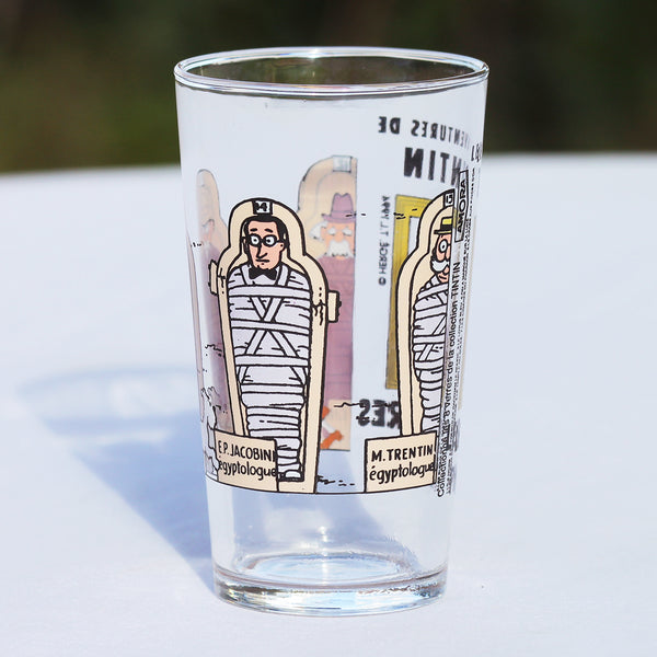 Verre à moutarde Amora vintage Tintin Les Cigares du Pharaon  ( 1994 )