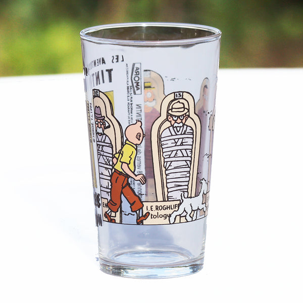 Verre à moutarde Amora vintage Tintin Les Cigares du Pharaon  ( 1994 )