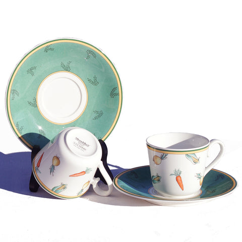 Duo de grandes tasses + soucoupes de Villeroy & Boch modèle A La Ferme