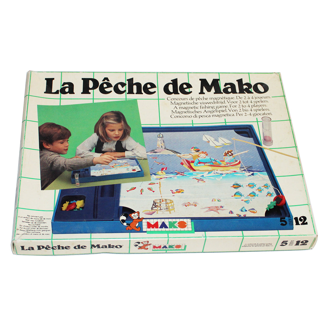 Jeu de société vintage La Pêche de Mako complet ( 1970 )