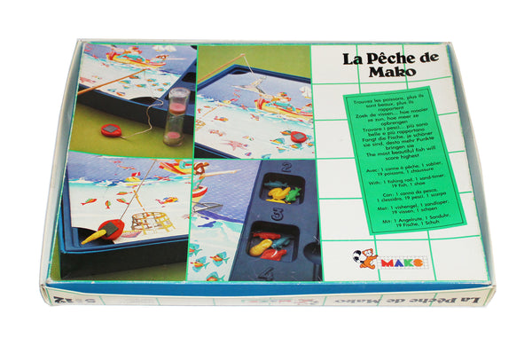 Jeu de société vintage La Pêche de Mako complet ( 1970 )