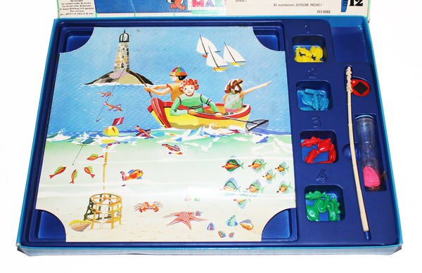 Jeu de société vintage La Pêche de Mako complet ( 1970 )