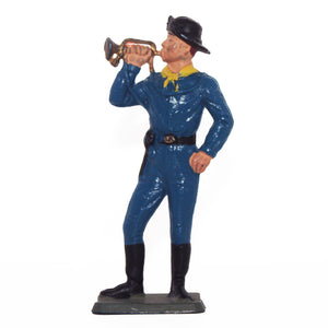 Figurine plastique Starlux soldat clairon de la cavalerie US guerre de Sécession