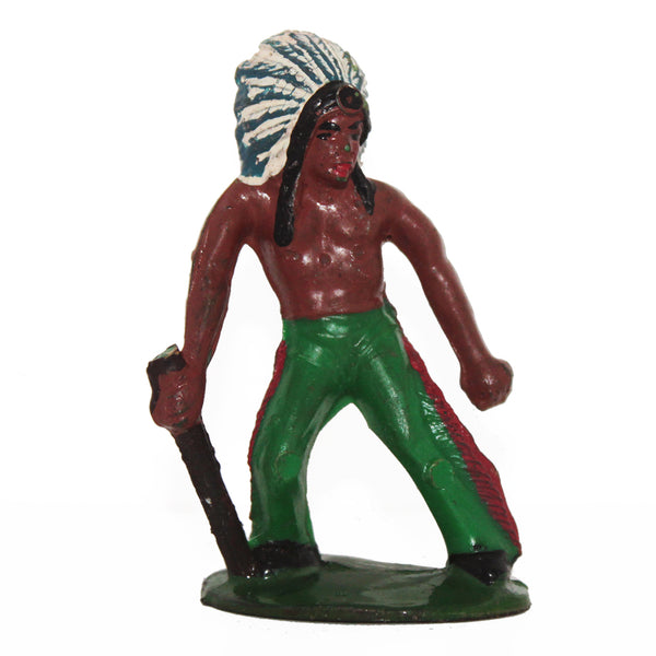 Figurine plastique guerrier indien Far West petite casse