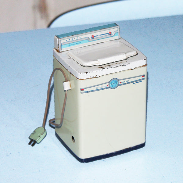 Jouet ancien de poupée machine à laver en tôle Junior Automatic Washer