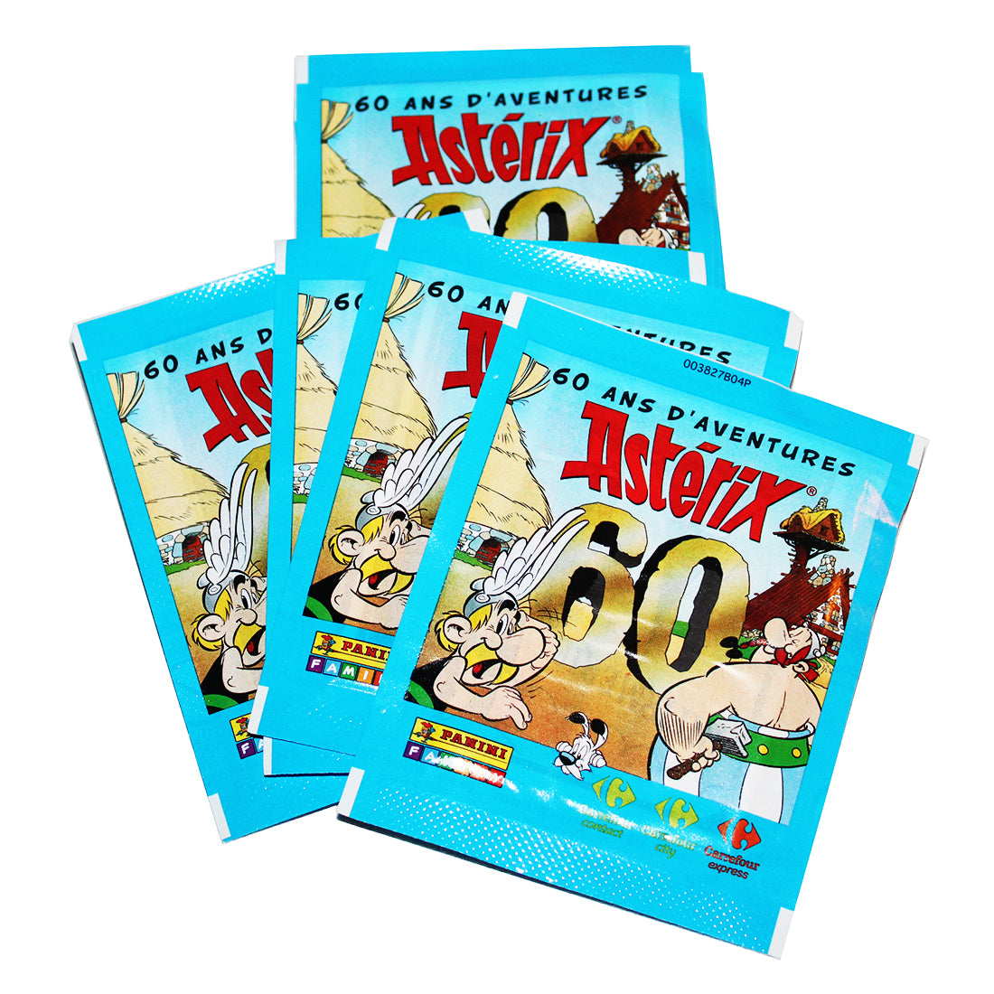 Ensemble de 20 pochettes Panini Astérix 60 ans d'aventures Carrefour