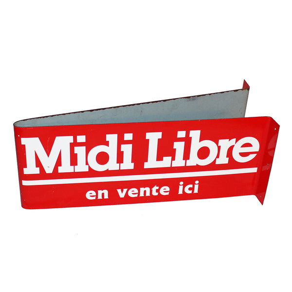 Enseigne / plaque publicitaire de marchand de journaux Midi Libre en vente ici