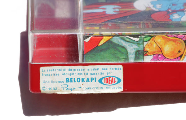 Jeu vintage 24 cubes Les Schtroumpfs Peyo Belokapi Ideal ( 1983 )