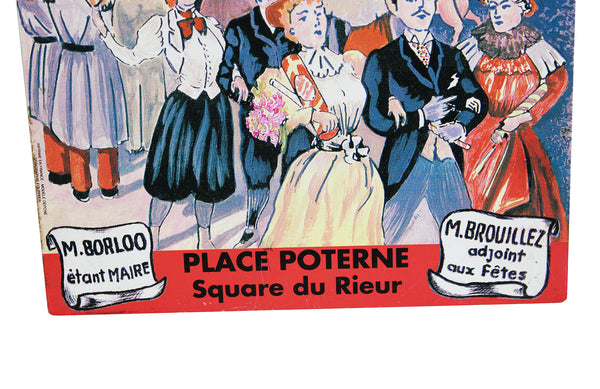 Art forain plaque publicitaire vintage en tôle sérigraphiée Fête Foraine de Valenciennes 1994