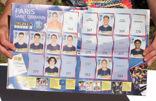 Album Panini incomplet - Foot 2017-18 avec Mbappé Rookie + top recrue ( 222 / 570 )