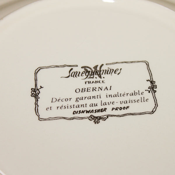 Ensemble de 6 assiettes creuses en faïence de Sarreguemines modèle Obernai