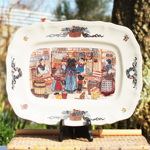 Large earthenware serving dish from Lunéville Belle Alsace collection L'Épicerie