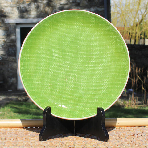 Assiette plate vintage 23 cm Salins modèle Deauville pistache