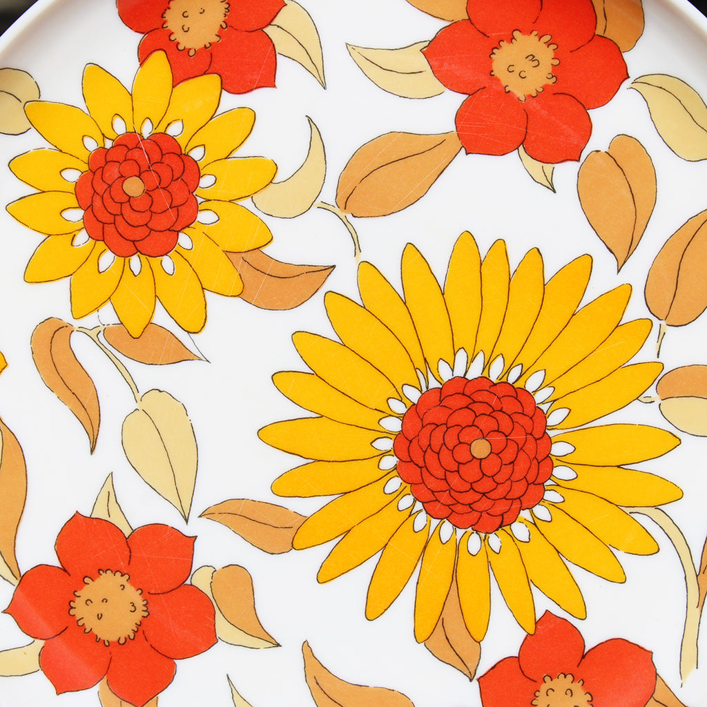 Lot de 10 assiettes plates en mélaminé vintage / Années 70 - Tefal Lot de 10 assiettes plates en mélaminé vintage / Années 70 - Tefal